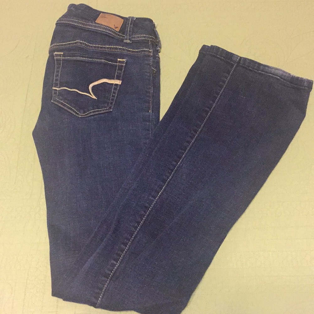 AE- Long, blue jeans - org boot